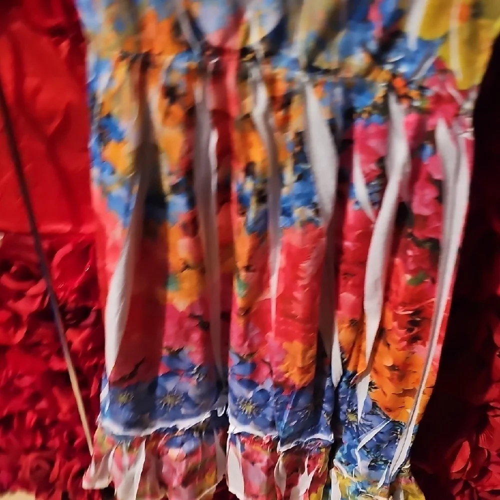 Emily West Girls Vibrant Floral Sleeveless Dress Size 8